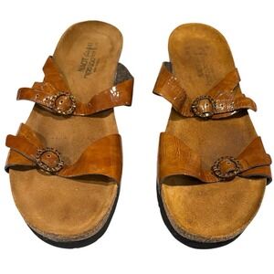 Naot Shoe Women size L10 Brown Rhinestones‎ Buckle Size 41 Sandal